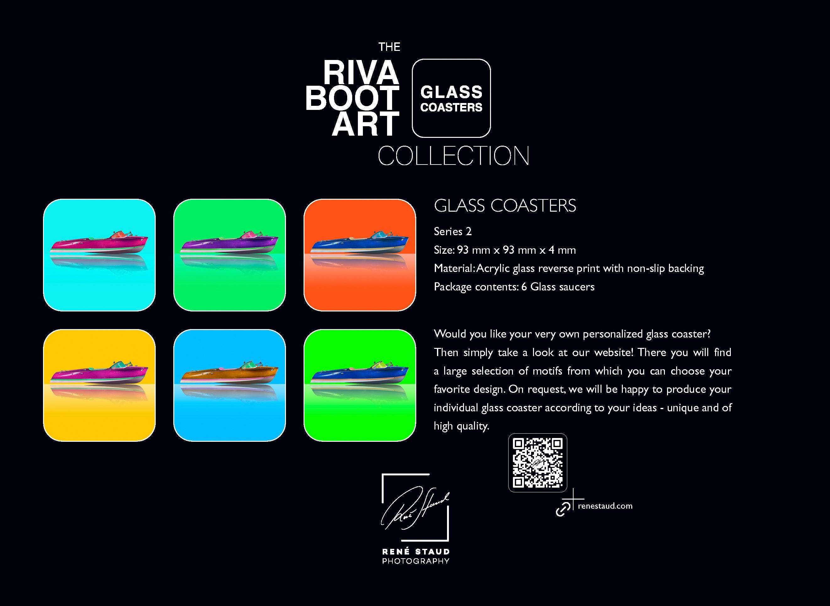 The Riva Boot Art – Glass Coasters Collection | Series 2 – Rene Staud ...